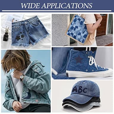 KING MOUNTAIN Iron-on Repair Patch 20 Pcs Pack,Denim Patches for Jeans Kit 3" by 4-1/4", 100% Cotton Denim Iron-on Repair Patch,Jeans and Clothing Repair and Decoration Kit (Five Color) - Image 6