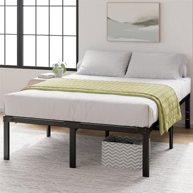 ZINUS Yelena 18 Inch Metal Platform Bed Frame, Steel Slat Support, No Box Spring Needed, Eco Friendly WonderBox(TM) Packaging, Easy Assembly, Black, Queen - Image 10