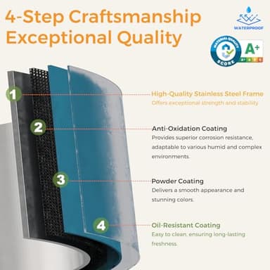 COFaR Home Farmhouse Storage Cabinet with Barn Door, Tall Kitchen Pantry Cupboard with Adjustable Shelves, for Dining Room, Bathroom, Living Room Blue - Image 4