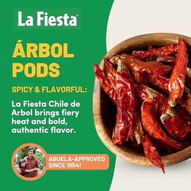 La Fiesta Arbol Dried Whole Chile Pods, 12 oz Bag – Spicy Heat for Salsas, Marinades, and Stews – Authentic Flavor – Trusted Since 1954 - Image 5