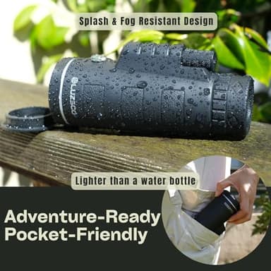 Monoculars for Adults High Powered 10x42 – Compact Waterproof Monocular Telescope with Tripod & Smartphone Adapter – Handheld Mini Pocket Telescope for Bird Watching, Hunting, Hiking, Travel & Gifts - Image 4