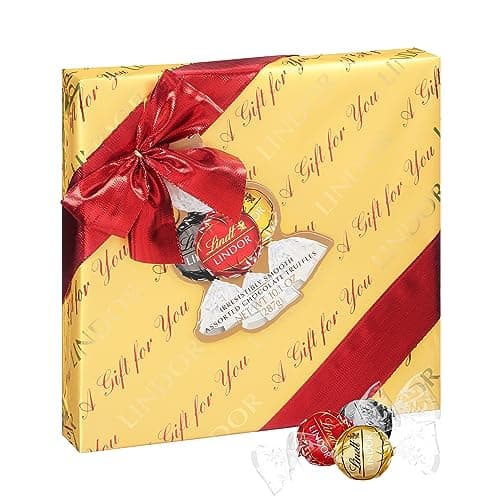 Lindt LINDOR Holiday Assorted Chocolate Candy Truffles Wrapped Gift Box, Assorted Chocolate Candy with Smooth, Melting Truffle Center, 10.1 oz. - Image 1