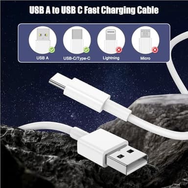 Car Carplay Cable for iPhone 17 16 15 Pro Plus Pro Max Air，3-Pack [3.3FT+3.3FT+6FT] USB A to USB C Cable for iPhone 17 16 15，for iPad Pro/Air/Mini，for Galaxy S25 S24，for MacBook Pro/Air and More - Image 7