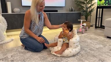 Momsnug Blow Up Seat for Baby, Inflatable Baby Chair 3 Months & Up, Chair for Babies Sitting Up with Built in Pump (Bear) - Image 8