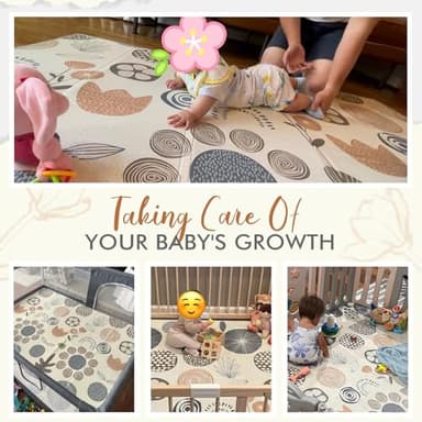 Mloong Baby Play Mat for Floor,59x71x0.4inch Playmat for Baby with Carry Bag, Foldable Play Mat,Kids Foam Play Mat,Waterproof Carlwing Mat for Baby,Large Infant Playmat,Indoor&Outdoor Playing Mat - Image 2