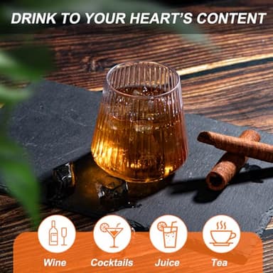 30 Pack Plastic Ribbed Wine Glasses, 14 OZ Origami Stemless Disposable Wine Champagne Whiskey Glasses Unbreakable Clear Plastic Cocktail Glasses, Reusable Wine Cups for Home Party Wedding Bar - Image 3