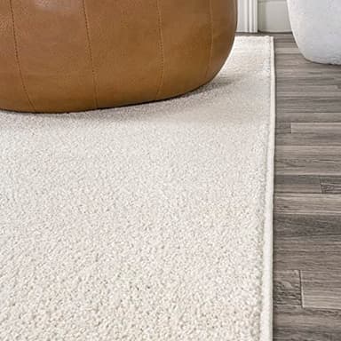 JONATHAN Y Haze Solid Low-Pile Ivory 6' Round Indoor Area Rug, Coastal,Bohemian,Minimalist,Classic, Easy-Cleaning for Living Room,Bedroom,Kitchen,Pet Friendly,Non-Shedding (SEU100T-6R) - Image 4