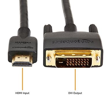 Amazon Basics HDMI to DVI Adapter Cable, Bi-Directional 1080p, Gold Plated, Black, 6 ft, 36-Packs - Image 2