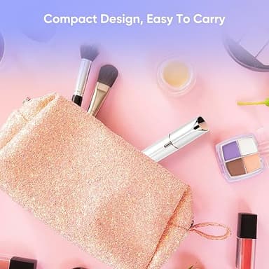 Facial Hair Remover for Women- as Seen on TV Painless Face Shaver -Mini Hair Remover, Electric Razor Shaver Portable Bikini Epilator for Lips, Chin, Armpit, Peach Fuzz, Fingers, Neck, Cheek (White - Image 3