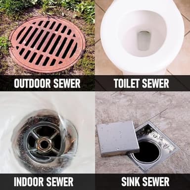 Xiny Tool Sewer Jetter Kit for Pressure Washer 50FT, 4000 PSI Drain Cleaner Hose 1/4 Inch NPT, Corner Rotating and Button Hose Sewer Jetting Nozzle Pearl Corsage Pin Tape Handle Strap Spanner, Blue - Image 6