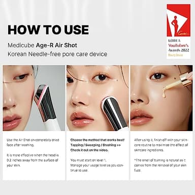 Medicube Age-R ATS Air Shot - Microneedling Pore Tightening Skin Care Device for Enhanced Absorption, Pore Refinement, and Smoother Skin Texture - Exfoliation, Skin Rejuvenation - Korean Skin Care - Image 6