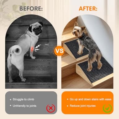VavoPaw Dog Ramp for Stairs, Non-Slip Dog Stairs, Low-Angled Pet Ramps for Small Medium Dogs and Cats, Step and Stair Assist for Injured and Older Dogs, 2 Pack - Image 4