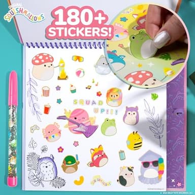 Original Squishmallows Sketchbook, Over 20 Stationery Supplies, Features Squishmallows Scrapbook Stickers, Cam The Cat Fidget Toy, Drawing Paper, Great Kids Craft, Coloring Books for Kids Ages 4-8 - Image 5