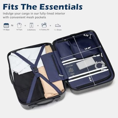 Coolife Luggage Expandable(only 28") Suitcase PC+ABS Spinner Built-In TSA lock 20in 24in 28in Carry on - Image 6