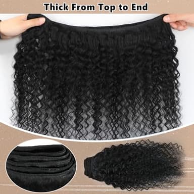 12A Human Hair Bundles 26 28 30 32 Inch 4 Bundles Deep Wave Bundles Human Hair 100% Unprocessed Brazilian Virgin Weave Bundle s Real Natural Black Hair for Women - Image 3
