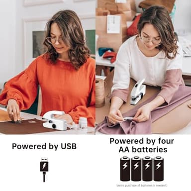 Unique sewing experience: Handheld sewing machine with storage box, portable package,mini sewing machine for travel, including various accessories and tools - Image 4