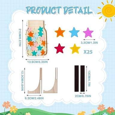 Generic Magnetic Reward Jar, Classroom Reward Jar for Kids, Personalized Stars Reward Jar for Students Kids Behavior, Magnetic Reward Chart for Classroom Board Home, M25-JLG - Image 3