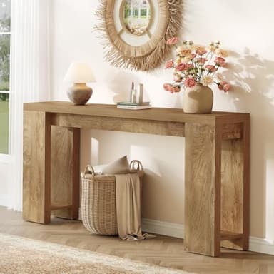 Little Tree 70.9-Inch Long Console Table, Narrow Sofa Table Behind The Couch, Farmhouse Console Table for Living Room, Entryway, Hallway - Image 10