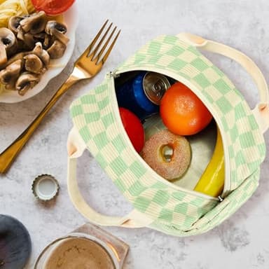 Bluboon Lunch Box for Women men Insulated Cute Corduroy Lunch bag, Reusable Cooler Bag for Work, Picnic, Travel - Image 8