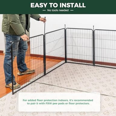 FXW Rollick Unleashed Dog Playpen for Indoor, Yard, RV Camping, 40 inch 24 Panels for Medium and Large Dogs, Black│Patented - Image 3