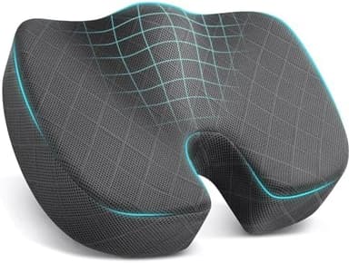 TushGuard Seat Cushion - Memory Foam Cushion for Office Chair, Car Seat, Airplane, Bleacher - Sciatica & Hip & Coccyx Pain Relief Desk Chair Cushion for Long Sitting Office Workers, Car Drivers - Image 3