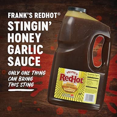 Frank's RedHot Stingin' Honey Garlic Sauce, 1 gal - One Gallon Bulk Container of Stingin' Honey Garlic Sauce for Entrees, Sides, Veggies, Wings, Bar Bites, and Dipping Sauces - Image 6