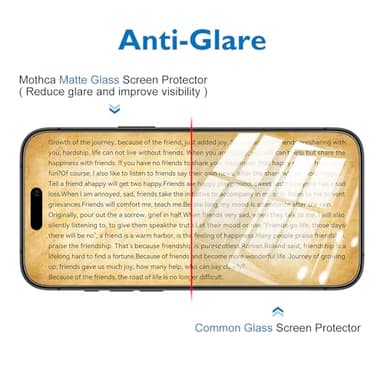 Mothca 2 Pack Matte Glass Screen Protector for iPhone 17 Pro Max[6.9 inch] + 2 Pack Camera Lens Protector, Anti-Glare & Anti-Fingerprint (Not Privacy) Tempered Glass, Bubble Free, Smooth as Silk - Image 3