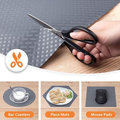 Shelf Liners for Kitchen Cabinets Refrigerator Liners Waterproof & Oil-Proof Kitchen Cupboard Liner Durable Plastic Drawer Mats EVA Material Non Adhesive Fridge Liner for Shelves - Image 3