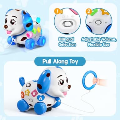 Musical Toy for 1 Year Old Boy Girl, Baby Toys 6-12-18 Months, Puppy Toddler Learning for 1 Year Old Boy Gifts, Bilingual Educational with Music Light, 1st Birthday Gift for Girl, Toddlers - Image 5