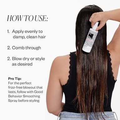IGK GOOD BEHAVIOR 4-in-1 Prep Spray | Leave In + Detangle + Heat Protectant | Vegan + Cruelty Free | 7 Oz - Image 5
