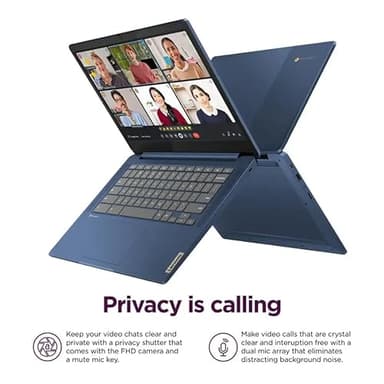Lenovo IdeaPad Slim 3 Chromebook - 14'' Full HD (1920 x 1080) Display • 8-Core MediaTek Kompanio 520 CPU • 4GB RAM • 64GB eMMC & 256GB Micro SD Card • Wi-Fi 6 • for Business Student • Chrome OS • Blue - Image 5