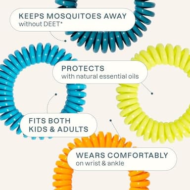 Cliganic 50 Pack Mosquito Repellent Bracelets for Adults & Kids - Natural DEET-Free Bands, Individually Wrapped - Image 4