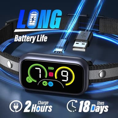 Dog Bark Collar, Smart Barking Collar with 4 Modes, 7 Adjustable Sensitivity for Barking Howling Whining, Automatic Anti Barking Device for Large Medium Small Dogs IP67 Waterproof for Indoor & Outdoor - Image 6
