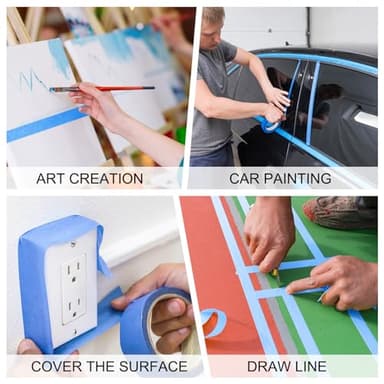 EFOK Blue Painters Tape 1 Inch Bulk - Paint Tape 20 Rolls x 1 Inch x 55 Yards - Painter's Tape Blue Masking Tape for Walls Painting Packing Automotive Home, Total 1100 Yards - Image 7