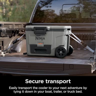 Ninja | Cooler | FrostVault 45QT Cooler with Wheels | Insulated with Temp Dry Storage Drawer | Keeps Ice Cold for Days | for The Beach, Camping, Picnics & More | Slate Gray | FB245GY - Image 6