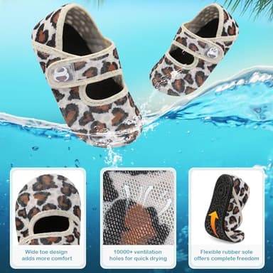 Toddler Sandals Boy Girl Summer Beach Water Shoes Closed Toe Sandals Pool Swim Aqua Socks for Toddler Barefoot Mesh Shoes Size - Image 4