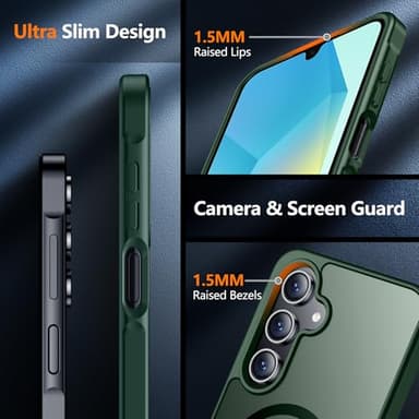 teloxy Designed for Samsung Galaxy A16 5G Case, [10 FT Military Grade Drop Protection] Heavy Duty Shockproof Phone Case for Galaxy A16, Green - Image 4