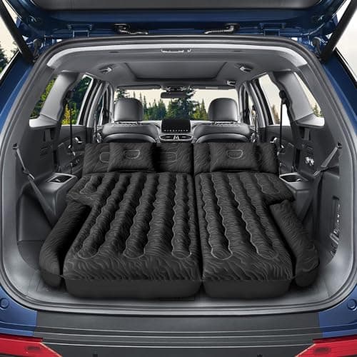 DikaSun Inflatable SUV Air Mattress Bed Car Mattress for SUV, Double-Sided Flocking Travel Camping Bed Car Air Mattress, Car Sleeping Mattress Bed for Universal SUV with Car Air Pump 2 Pillows - Image 1