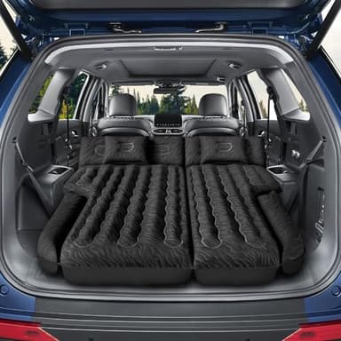 DikaSun Inflatable SUV Air Mattress Bed Car Mattress for SUV, Double-Sided Flocking Travel Camping Bed Car Air Mattress, Car Sleeping Mattress Bed for Universal SUV with Car Air Pump 2 Pillows - Image 1