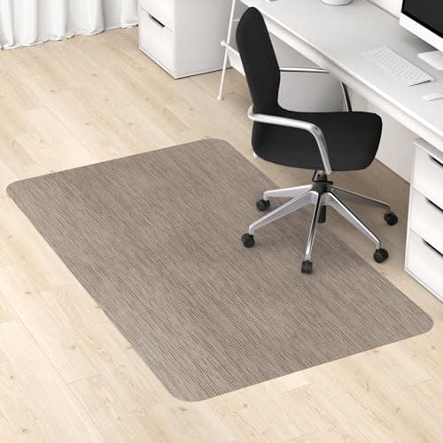 Blvornl Office Chair Mat - 35" x 48" Desk Chair Mat for Hard Wood and Tile Floor, Large Anti-Slip Hard Floor Protector, PVC Mat Desk Rug, Dark Brown - Image 1