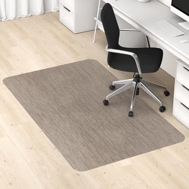 Blvornl Office Chair Mat - 35" x 48" Desk Chair Mat for Hard Wood and Tile Floor, Large Anti-Slip Hard Floor Protector, PVC Mat Desk Rug, Dark Brown - Image 1