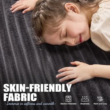 Hobestluk Modular Sectional Sofa Memory Foam Couch Oversized Sectional Sofa 3-Seater with Chaise Cloud Couch with Removable Cover L Shape Sofa for Living Room (Strip Grey, 3-Seater with Chaise) - Image 7