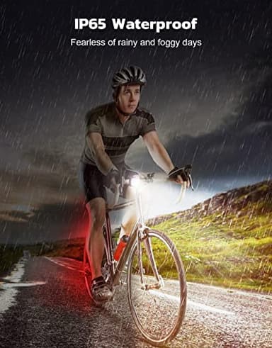 Zewdov Bike Lights for Night Riding, USB Rechargeable Bike Lights Front and Back, Waterproof IP65 Bicycle Light, 4+6 Modes Bike Headlight and Tail Light Set,1.5 Hrs Fast Charging, Easy to Install - Image 7