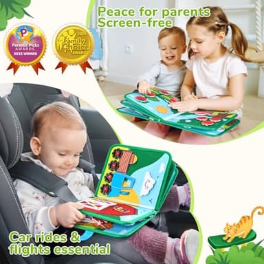 Farm Busy Book for Toddlers 1-3 - 1 Year Old Boys Girls Gifts Toys, Educational Quiet Activity Book with Life Skills, Toddler Travel Toys 1-2 - Image 4