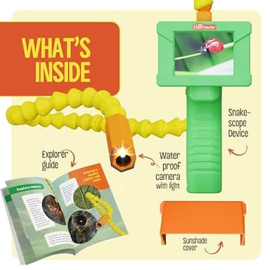 Borescope Snake Camera with Light for Kids, Outdoor Educational STEM Toys, Science Gifts for 5 Year Old Boy, Camping Nature Activities, Best Birthday Gift for Boys, Girls Ages 4,5,6,7,8,9,10 Years Old - Image 3