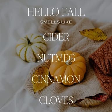 Sweet Water Decor Hello Fall Soy Candles - Fall Candle with Hot Cider, Cinnamon, Cloves, and Nutmeg Scent for Home - Soy Candle with 40 Hours Burn Time - 9Oz Black Lid Amber Jar Candles Fall Scents - Image 5
