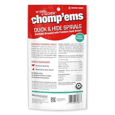 Chomp’ems Premium Beefhide Chews for Dogs, 2 Chews - Image 2