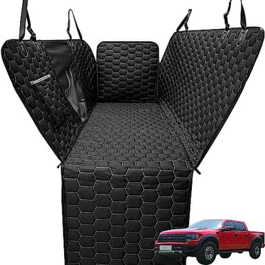 Meginc Dog Car Seat Cover for Trucks, Back Seat Pet Cover for Dogs F150 Ram 1500, Waterproof Dog Hammock for Truck with Mesh Window Heavy Duty Seat Cover for F-Series/GMC Sierra/Silverado - Image 1