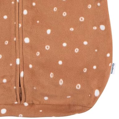 GerberBaby Unisex Fleece Wearable Blanket, Brown Dots, 0-6 Months - Image 4