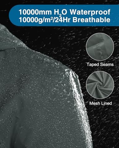 33,000ft Packable Rain Jacket Women Lightweight Waterproof Raincoat with Hood Cycling Bike Jacket Windbreaker - Image 2